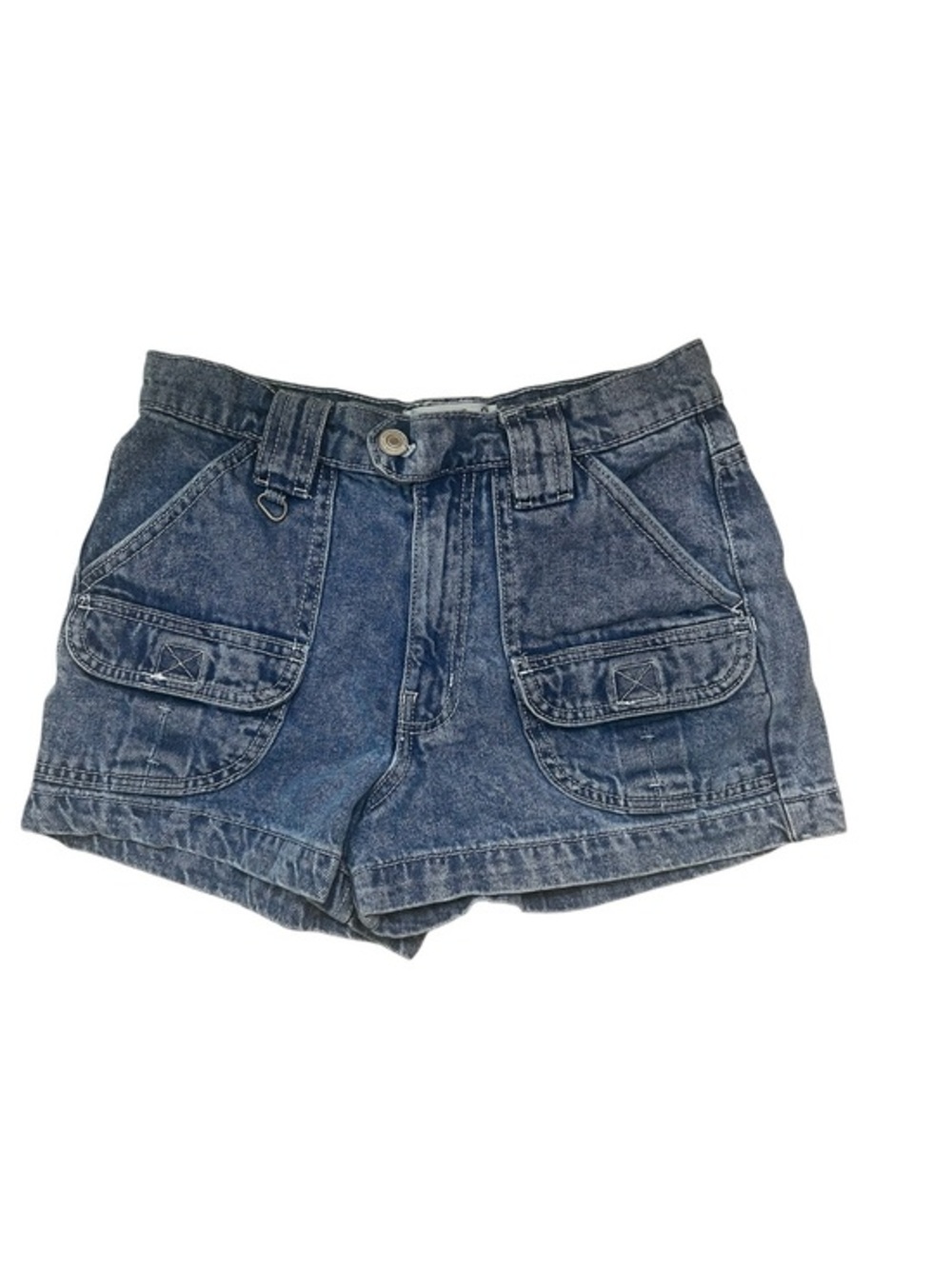 Ardene “Shortie” Denim Utility 6-Pocket Jeans Shorts size 1